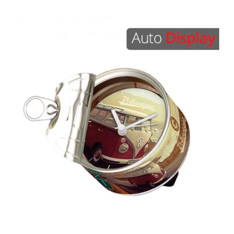 Reloj despertador lata VW vintage T1 “Highway”