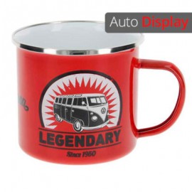 Taza metálica VW vintage roja T1 “Legendary”
