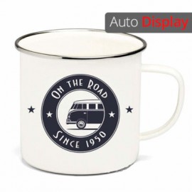 Taza metálica VW vintage T1 “On The Road”