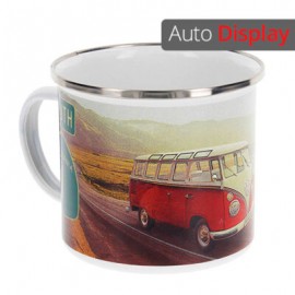 Taza metálica VW vintage T1 “Highway 1”